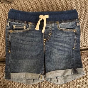 Old Navy Blue Jean Cuffed Shorts 18-24 months